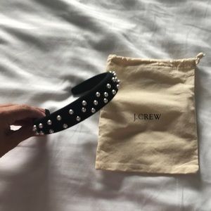 J Crew black pearl headband